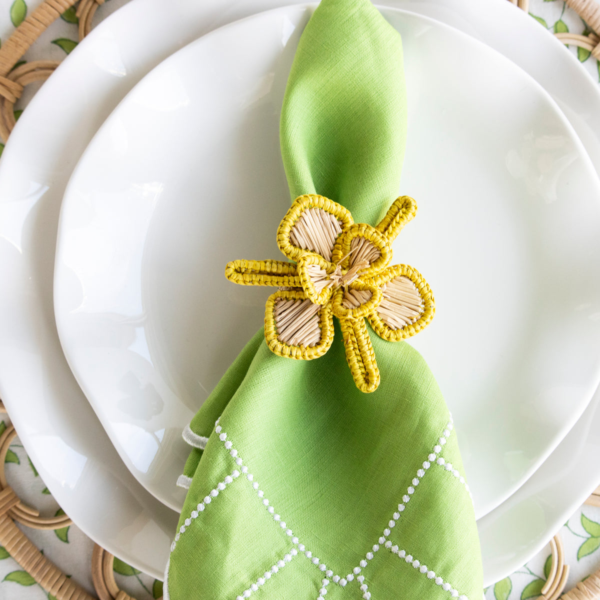 Orchid Napkin Rings - Set of 4 – Shop Susan Gordon Pottery display picture 1
