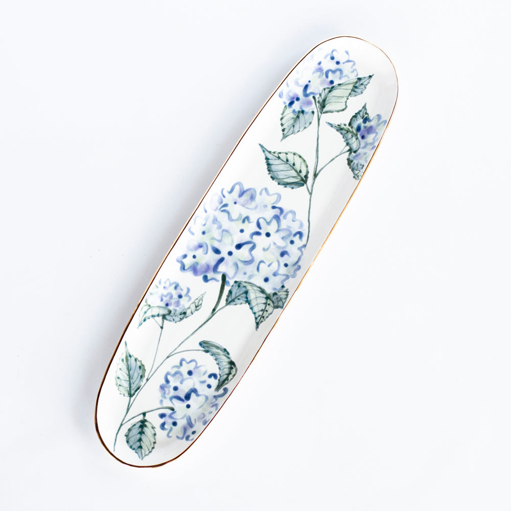 Blue Hydrangea Cracker Tray