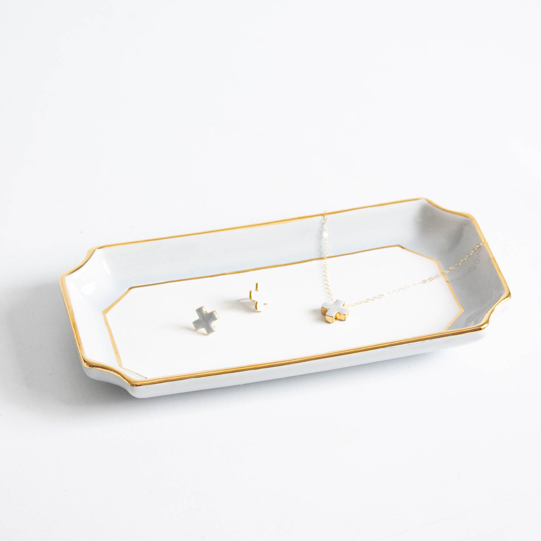  OARIE X-Small Size Jewelry Tray, Vintage Valet Tray PU